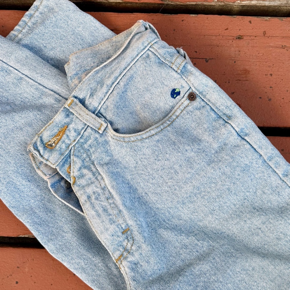 Embroidered Light Blue Jeans
